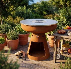 Corten Charcoal Grill